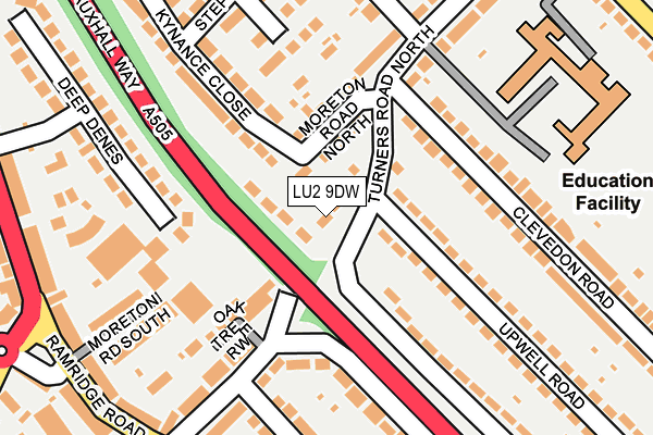 LU2 9DW map - OS OpenMap – Local (Ordnance Survey)