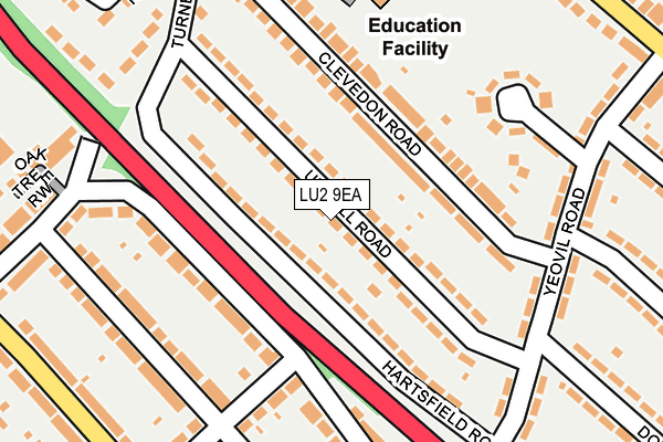 LU2 9EA map - OS OpenMap – Local (Ordnance Survey)