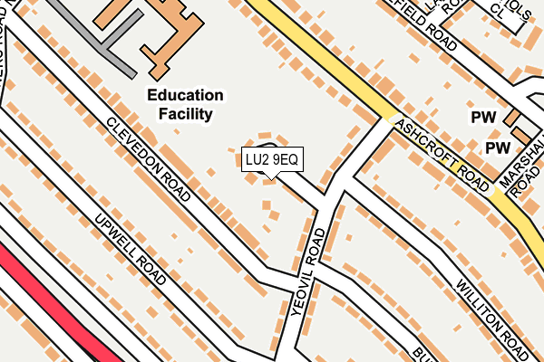 LU2 9EQ map - OS OpenMap – Local (Ordnance Survey)