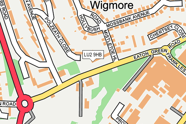 LU2 9HB map - OS OpenMap – Local (Ordnance Survey)