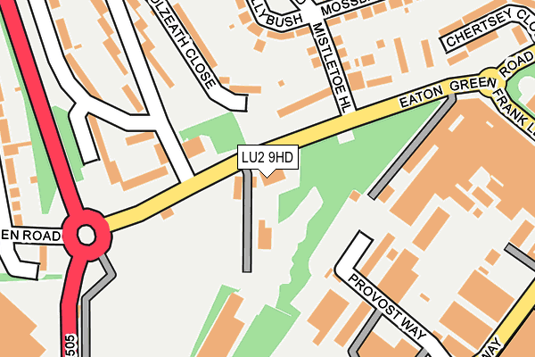 LU2 9HD map - OS OpenMap – Local (Ordnance Survey)