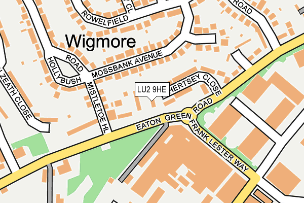 LU2 9HE map - OS OpenMap – Local (Ordnance Survey)