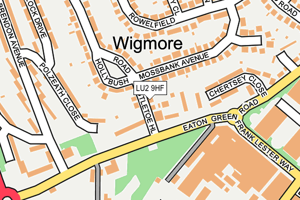 LU2 9HF map - OS OpenMap – Local (Ordnance Survey)