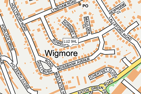 LU2 9HL map - OS OpenMap – Local (Ordnance Survey)