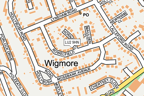 LU2 9HN map - OS OpenMap – Local (Ordnance Survey)