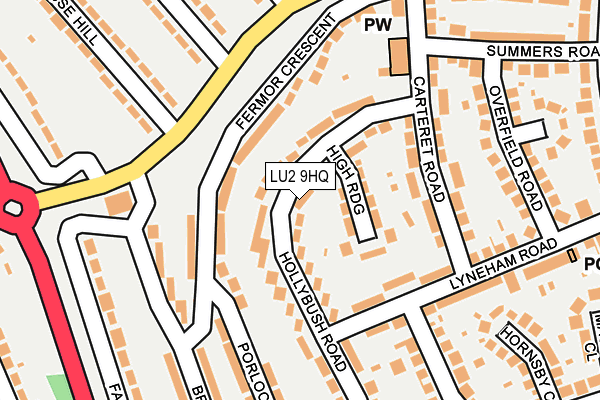 LU2 9HQ map - OS OpenMap – Local (Ordnance Survey)