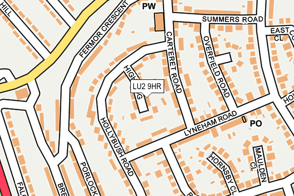 LU2 9HR map - OS OpenMap – Local (Ordnance Survey)