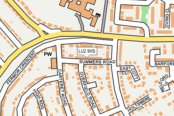 LU2 9HS map - OS OpenMap – Local (Ordnance Survey)