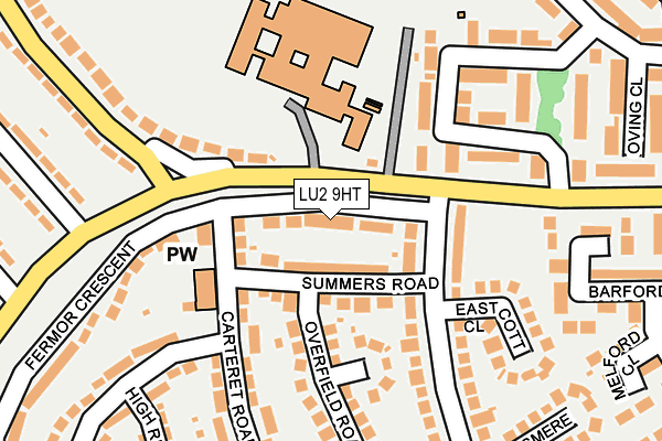 LU2 9HT map - OS OpenMap – Local (Ordnance Survey)