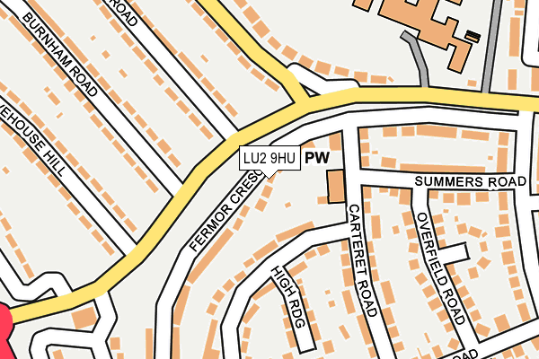 LU2 9HU map - OS OpenMap – Local (Ordnance Survey)