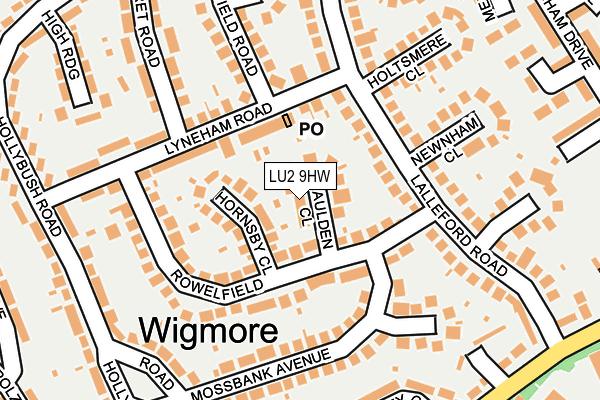 LU2 9HW map - OS OpenMap – Local (Ordnance Survey)