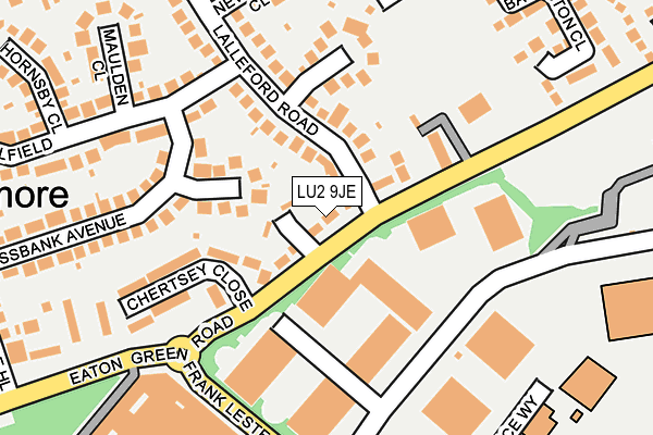 LU2 9JE map - OS OpenMap – Local (Ordnance Survey)