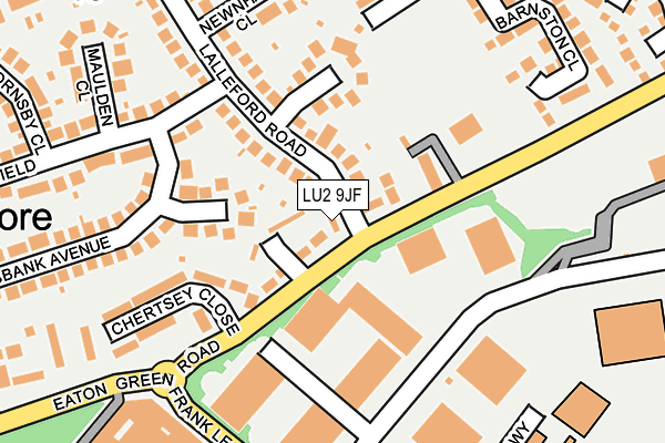LU2 9JF map - OS OpenMap – Local (Ordnance Survey)