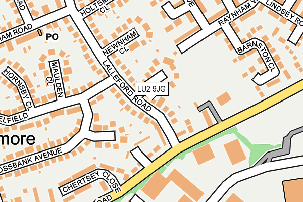 LU2 9JG map - OS OpenMap – Local (Ordnance Survey)