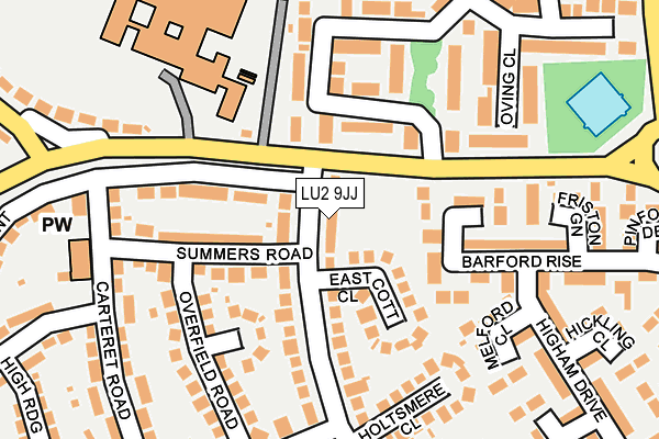 LU2 9JJ map - OS OpenMap – Local (Ordnance Survey)
