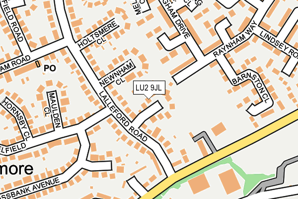 LU2 9JL map - OS OpenMap – Local (Ordnance Survey)