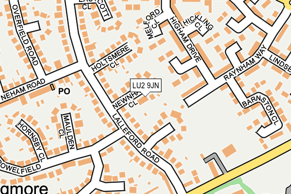 LU2 9JN map - OS OpenMap – Local (Ordnance Survey)