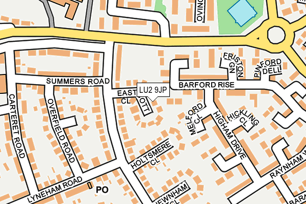 LU2 9JP map - OS OpenMap – Local (Ordnance Survey)