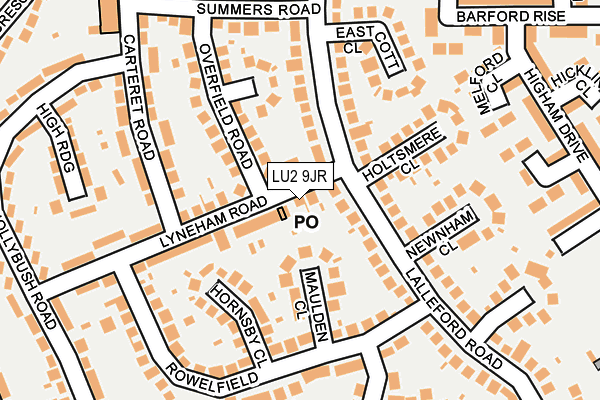 LU2 9JR map - OS OpenMap – Local (Ordnance Survey)