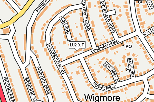 LU2 9JT map - OS OpenMap – Local (Ordnance Survey)