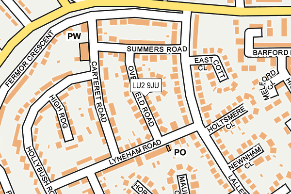 LU2 9JU map - OS OpenMap – Local (Ordnance Survey)