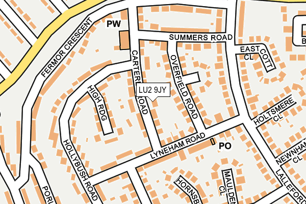 LU2 9JY map - OS OpenMap – Local (Ordnance Survey)