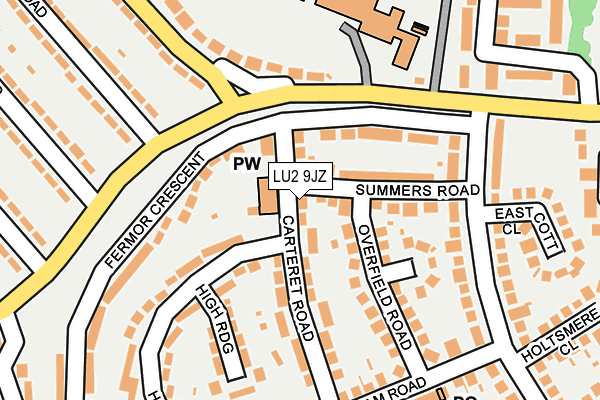 LU2 9JZ map - OS OpenMap – Local (Ordnance Survey)