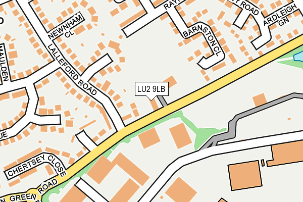 LU2 9LB map - OS OpenMap – Local (Ordnance Survey)