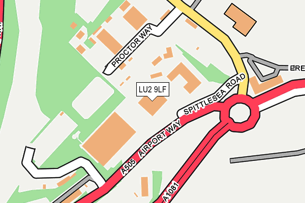 LU2 9LF map - OS OpenMap – Local (Ordnance Survey)