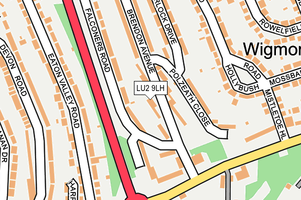 LU2 9LH map - OS OpenMap – Local (Ordnance Survey)