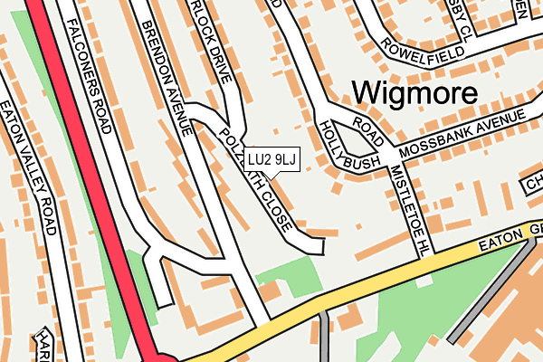 LU2 9LJ map - OS OpenMap – Local (Ordnance Survey)