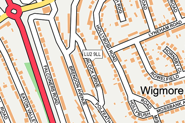 LU2 9LL map - OS OpenMap – Local (Ordnance Survey)