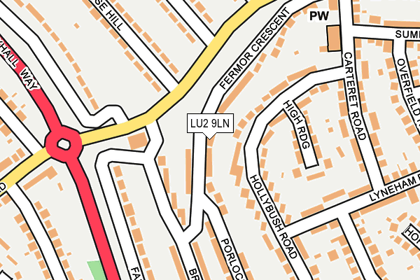 LU2 9LN map - OS OpenMap – Local (Ordnance Survey)