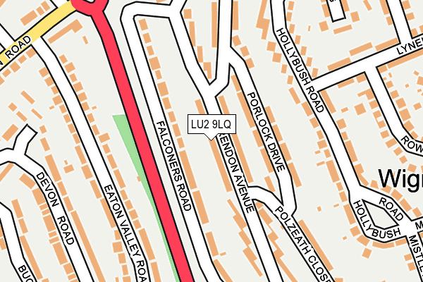 LU2 9LQ map - OS OpenMap – Local (Ordnance Survey)