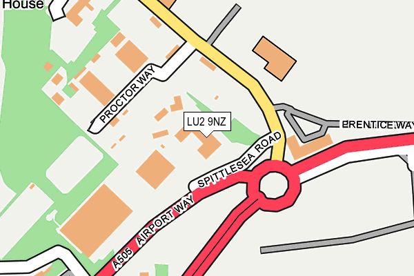 LU2 9NZ map - OS OpenMap – Local (Ordnance Survey)