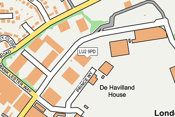 LU2 9PD map - OS OpenMap – Local (Ordnance Survey)