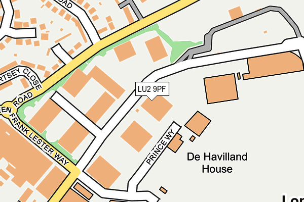 LU2 9PF map - OS OpenMap – Local (Ordnance Survey)