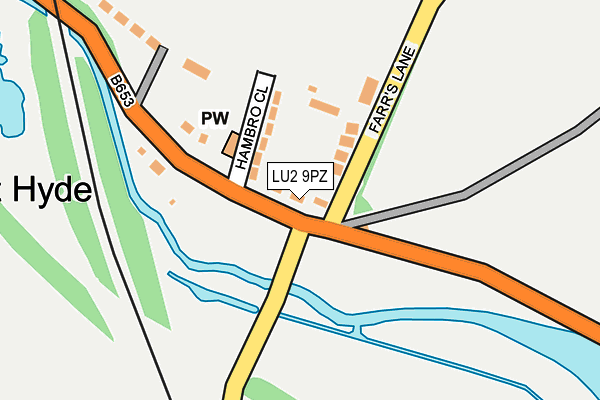 LU2 9PZ map - OS OpenMap – Local (Ordnance Survey)