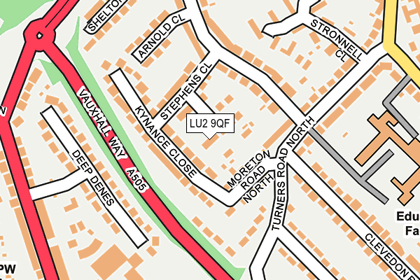 LU2 9QF map - OS OpenMap – Local (Ordnance Survey)