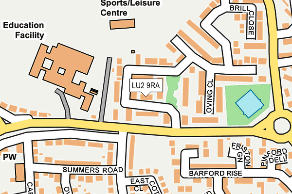 LU2 9RA map - OS OpenMap – Local (Ordnance Survey)