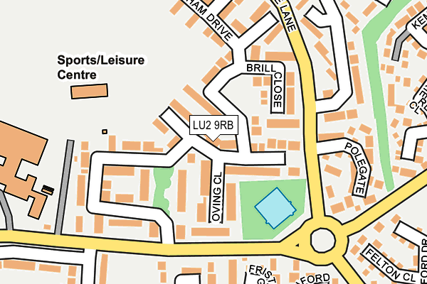 LU2 9RB map - OS OpenMap – Local (Ordnance Survey)