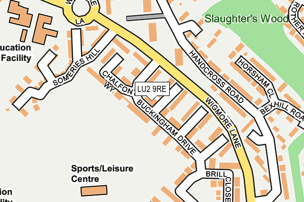 LU2 9RE map - OS OpenMap – Local (Ordnance Survey)