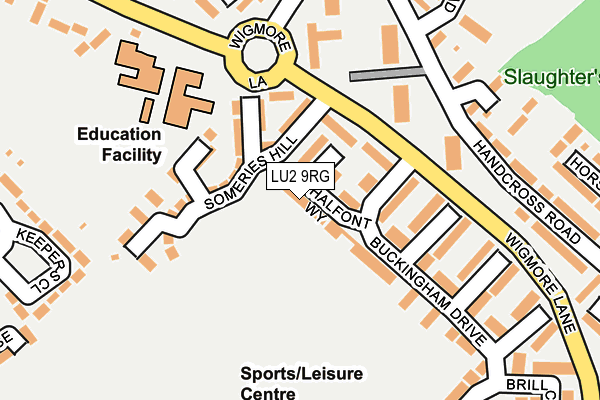 LU2 9RG map - OS OpenMap – Local (Ordnance Survey)