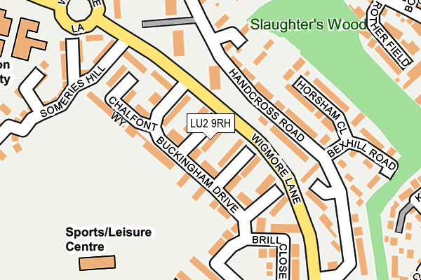 LU2 9RH map - OS OpenMap – Local (Ordnance Survey)