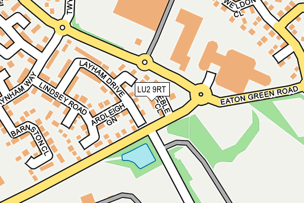 LU2 9RT map - OS OpenMap – Local (Ordnance Survey)