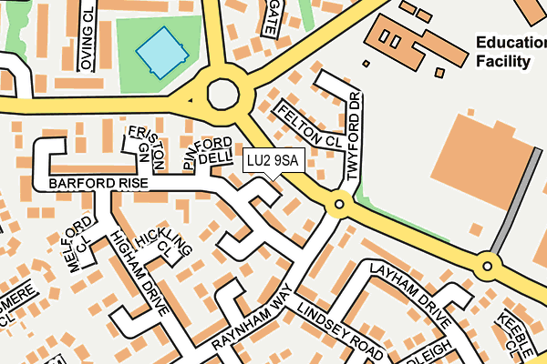 LU2 9SA map - OS OpenMap – Local (Ordnance Survey)