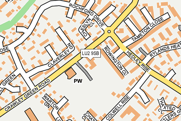 LU2 9SB map - OS OpenMap – Local (Ordnance Survey)