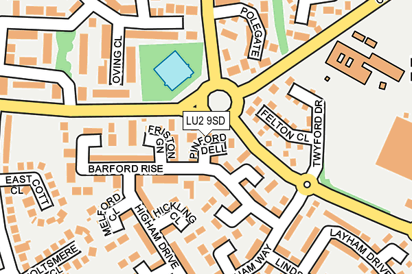 LU2 9SD map - OS OpenMap – Local (Ordnance Survey)