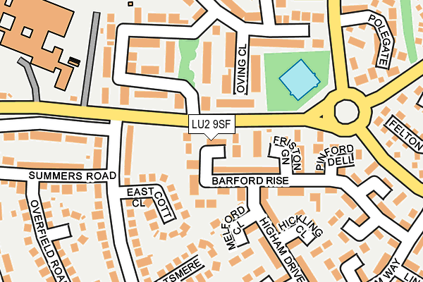 LU2 9SF map - OS OpenMap – Local (Ordnance Survey)