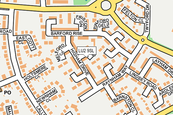 LU2 9SL map - OS OpenMap – Local (Ordnance Survey)